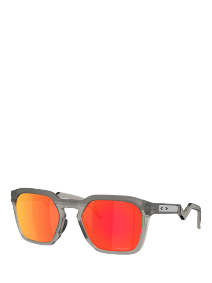 Oakley OO9533 Mirrored Square Sunglasses, Matte Grey Smoke/Mirror Orange, Matte Grey Smoke/Mirror Orange