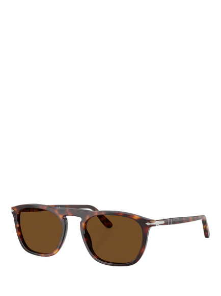 Persol PO3391S Men's D-Frame Sunglasses, Havana/Brown, Havana/Brown