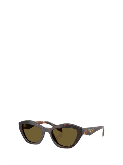 Prada PR A02S Women's Cat Eye Sunglasses, Root Tortoise/Green