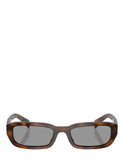 Prada PR B06S Rectangular Sunglasses, Juniper Tortoise/Grey - view 2, Juniper Tortoise/Grey