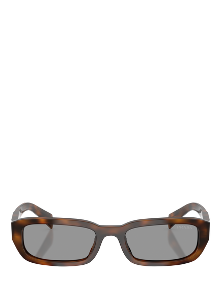 Prada PR B06S Rectangular Sunglasses, Juniper Tortoise/Grey - view 2, Juniper Tortoise/Grey