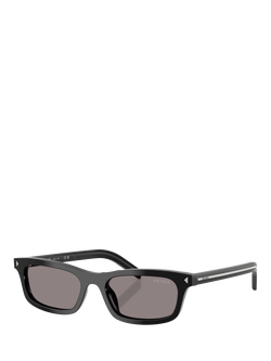 Prada PR D05S Pillow Sunglasses, Black/Grey, Black/Grey