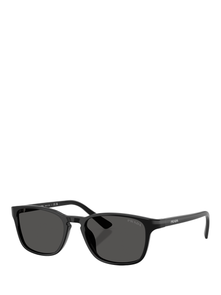 Prada PR D13SU Men's Oval Sunglasses, Black