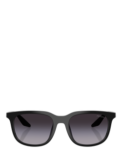 Prada PS B09SU Men's Oval Sunglasses, Black/Grey Gradient - view 2, Black/Grey Gradient