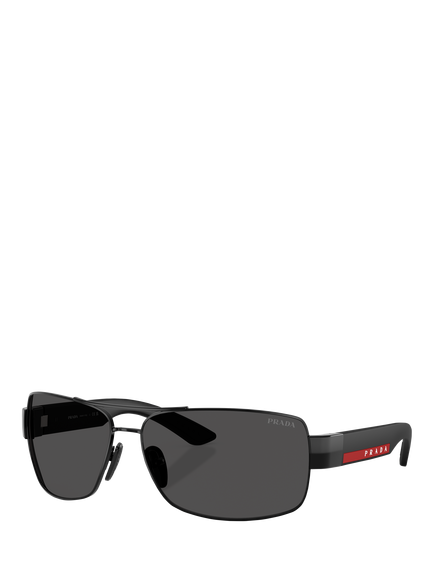 Prada PS B52S Men's Rectangular Sunglasses, Black