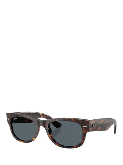 Ray-Ban RB0832S D-Frame Sunglasses, Havana/Blue, Havana/Blue