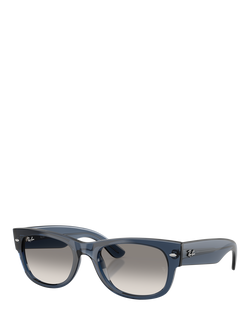 Ray-Ban RB0832S Unisex D-Frame Sunglasses, Transparent Dark Blue, Transparent Dark Blue
