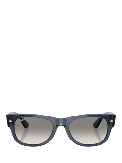Ray-Ban RB0832S Unisex D-Frame Sunglasses, Transparent Dark Blue - view 2, Transparent Dark Blue
