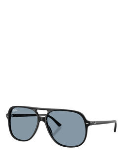 Ray-Ban RB2198 Round Sunglasses, Black, Black