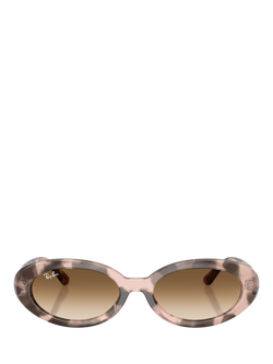 Ray-Ban RB2223 Women's Oval Sunglasses, Pink Havana - view 2, Pink Havana