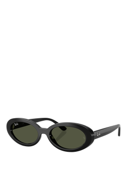 Ray-Ban RB2223 Oval Sunglasses, Black/Grey, Black/Grey