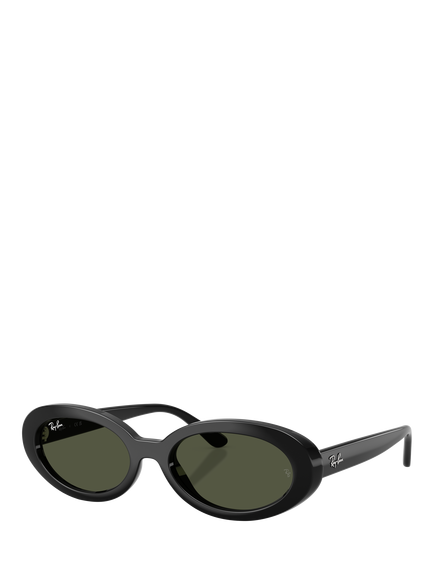 Ray-Ban RB2223 Oval Sunglasses, Black/Grey, Black/Grey