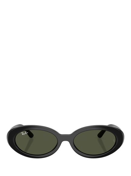 Ray-Ban RB2223 Oval Sunglasses, Black/Grey - view 2, Black/Grey