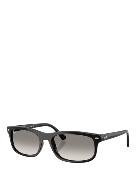 Ray-Ban RB2224 Unisex Rectangular Sunglasses, Black, Black