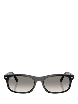 Ray-Ban RB2224 Unisex Rectangular Sunglasses, Black - view 2, Black