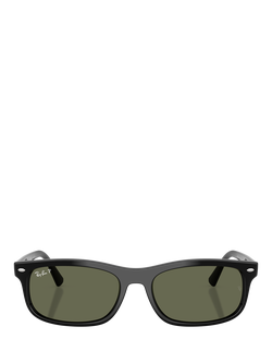 Ray-Ban RB2224 Unisex Rectangular Sunglasses, Black - view 2, Black