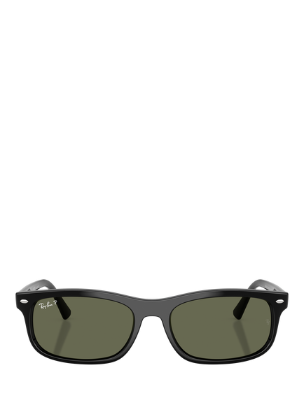 Ray-Ban RB2224 Unisex Rectangular Sunglasses, Black - view 2, Black