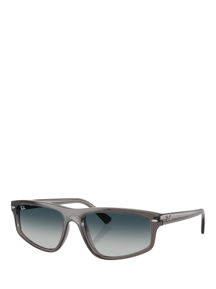 Ray-Ban RB2225 Irregular Gradient Sunglasses, Opal Light Grey/Blue, Opal Light Grey/Blue