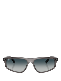 Ray-Ban RB2225 Irregular Gradient Sunglasses, Opal Light Grey/Blue - view 2, Opal Light Grey/Blue