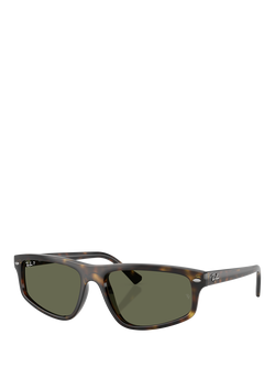 Ray-Ban RB2225 Unisex Irregular Sunglasses, Havana, Havana