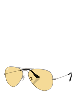 Ray-Ban RB3025 Unisex Oval Sunglasses, Grey, Grey