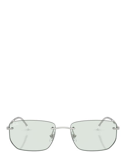 Ray-Ban RB3768 Unisex Irregular Sunglasses, Silver - view 2, Silver