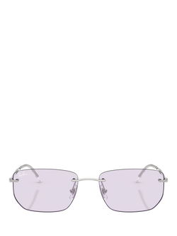 Ray-Ban RB3768 Unisex Irregular Sunglasses, Silver - view 2, Silver