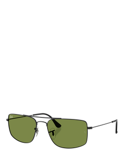 Ray-Ban RB3779 Men's Explorer III Square Sunglasses, Black/Green, Black/Green