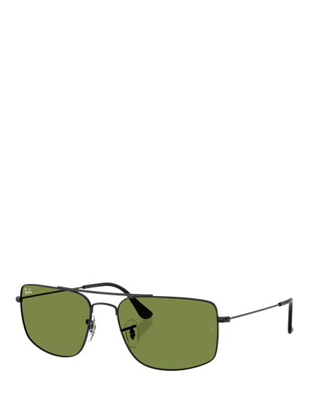 Ray-Ban RB3779 Men's Explorer III Square Sunglasses, Black/Green, Black/Green