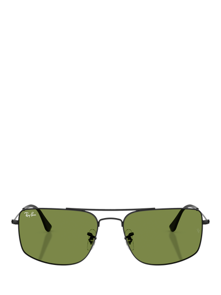 Ray-Ban RB3779 Men's Explorer III Square Sunglasses, Black/Green - view 2, Black/Green