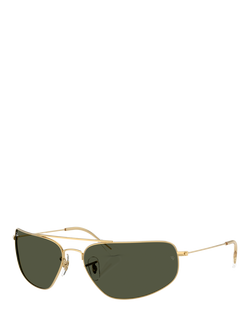 Ray-Ban RB3780 Rectangular Sunglasses, Arista Gold/Grey, Arista Gold/Grey