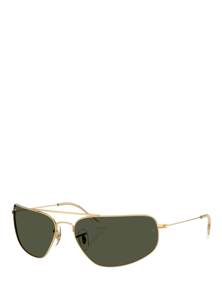 Ray-Ban RB3780 Rectangular Sunglasses, Arista Gold/Grey, Arista Gold/Grey