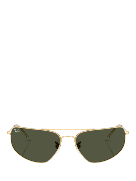 Ray-Ban RB3780 Rectangular Sunglasses, Arista Gold/Grey - view 2, Arista Gold/Grey