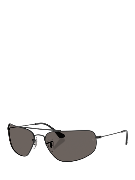 Ray-Ban RB3780 Men's Rectangular Sunglasses, Black, Black