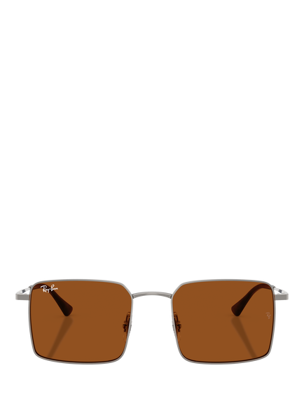 Ray-Ban RB3782 Men's Idan Square Sunglasses, Gunmetal/Brown - view 2, Gunmetal/Brown