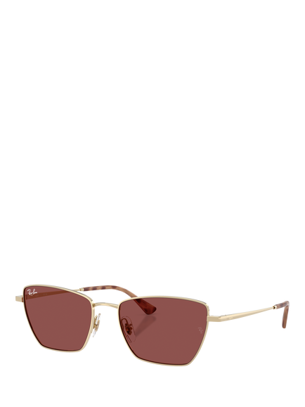 Ray-Ban RB3783 Women's Drea Irregular Sunglasses, Pale Gold/Red, Pale Gold/Red