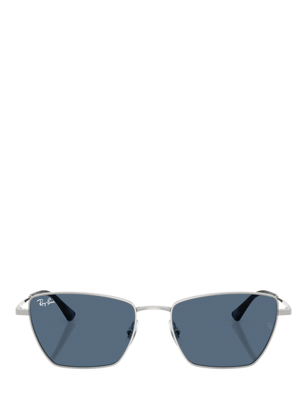 Ray-Ban RB3783 Women's Irregular Cat Eye Sunglasses, Silver/Blue - view 2, Silver/Blue