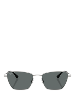 Ray-Ban RB3783 Unisex Drea Irregular Cat Eye Sunglasses, Silver/Grey - view 2, Silver/Grey