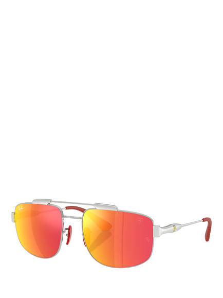 Ray-Ban RB3789M Square Sunglasses, Silver, Silver