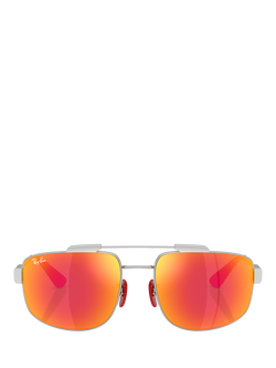 Ray-Ban RB3789M Square Sunglasses, Silver - view 2, Silver