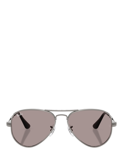 Ray-Ban RB3925 Unisex Max Aviator Sunglasses, Gunmetal/Purple - view 2, Gunmetal/Purple