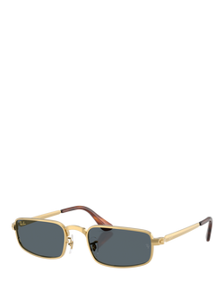 Ray-Ban RB3927 Rectangular Sunglasses,Arista Gold/Blue, Arista Gold/Blue