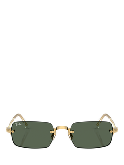 Ray-Ban RB3928 Square Sunglasses, Arista Gold/Green - view 2, Arista Gold/Green
