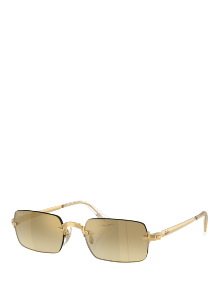Ray-Ban RB3928 Square Sunglasses, Arista Gold/Gold, Arista Gold/Gold