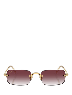 Ray-Ban RB3928 Men's A$AP Rocky Rectangular Sunglasses, Arista Gold/Purple Gradient - view 2, Arista Gold/Purple Gradient