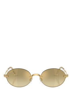Ray-Ban RB3929 Men's A$AP Rocky Oval Sunglasses, Arista Gold/Mirror Yellow - view 2, Arista Gold/Mirror Yellow