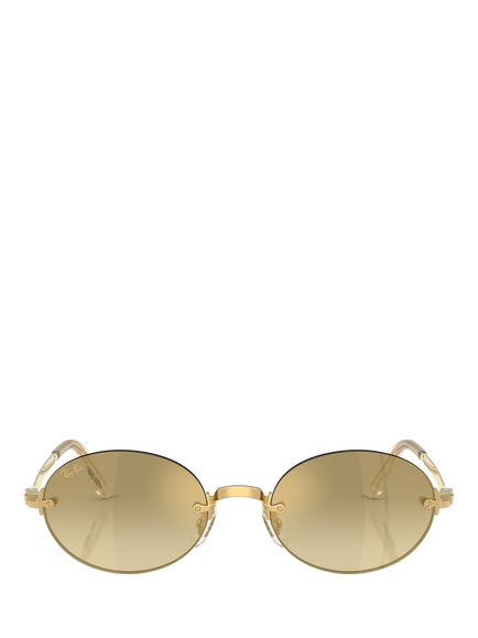 Ray-Ban RB3929 Men's A$AP Rocky Oval Sunglasses, Arista Gold/Mirror Yellow - view 2, Arista Gold/Mirror Yellow