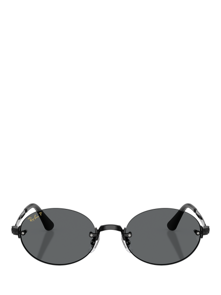 Ray-Ban RB3929 Men's A$AP Rocky Polarised Oval Sunglasses, Black - view 2, Black