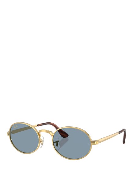 Ray-Ban RB3931 Men's Oval Sunglasses, Arista Gold/Blue, Arista Gold/Blue