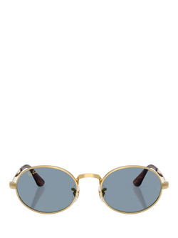 Ray-Ban RB3931 Men's Oval Sunglasses, Arista Gold/Blue - view 2, Arista Gold/Blue